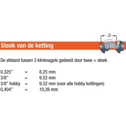 Zaagblad voor Sachs Dolmar 38cm .325" 1.3