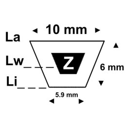 V-snaar MIZ 10 mm Z355