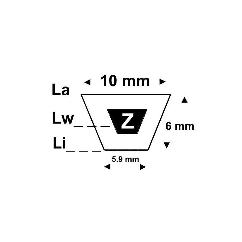 Keilriemen MIZ 10 mm Z28