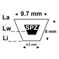 Courroies SPZ Breedte 9.7 mm